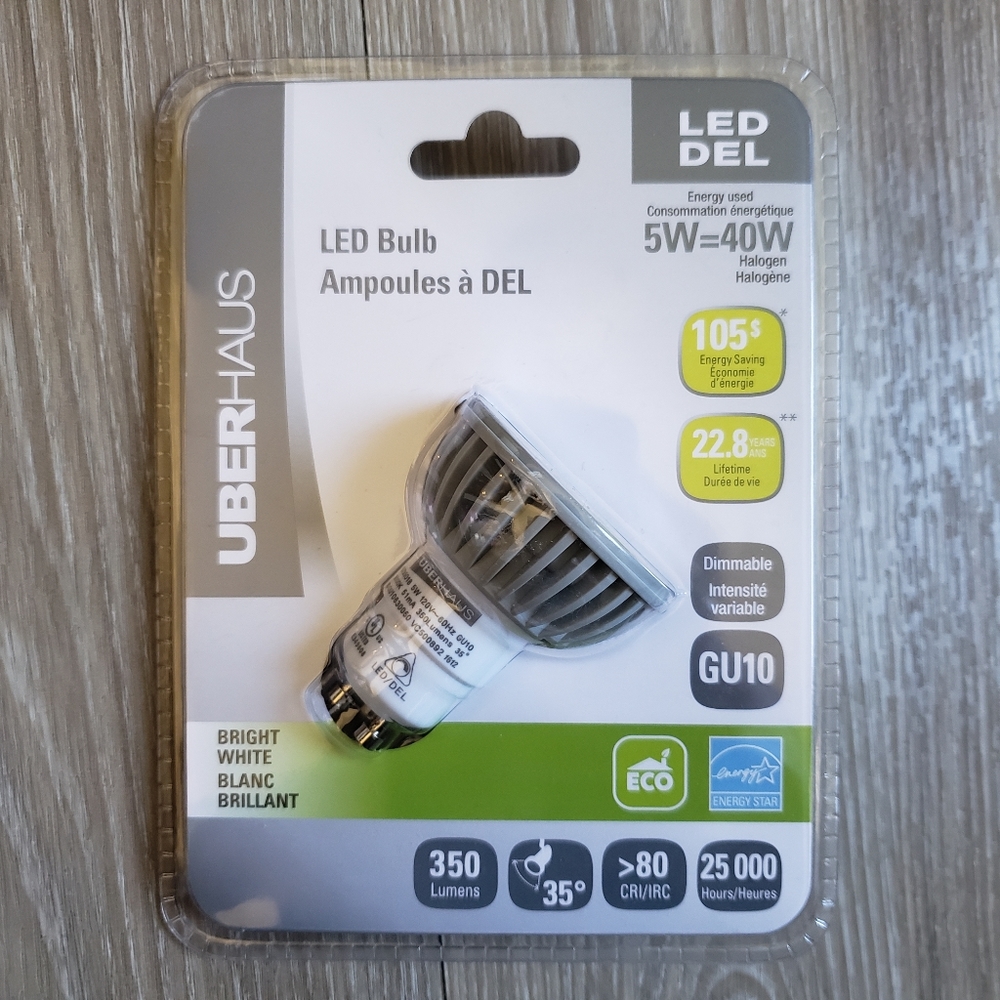 3/$30 UberHaus 6 Pack LED GU10 Dimmable Lightbul… - Picture 2 of 4